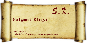 Selymes Kinga névjegykártya